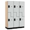 Salsbury Industries 2 Tier 'S' Designer Locker, 54"Wx76"Hx18"D, 6 Door, Gray 18-27368GRY - alternate 1